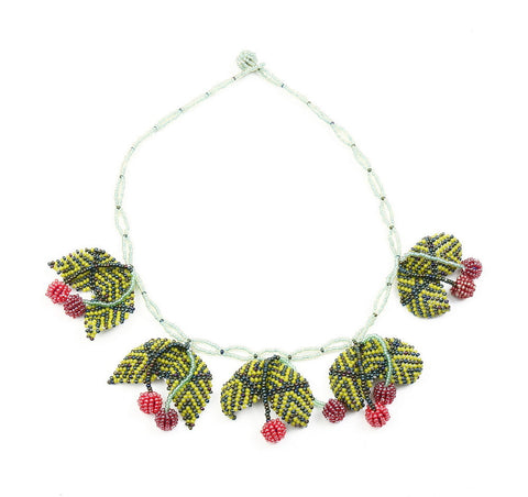Necklace - Beaded, Cherries