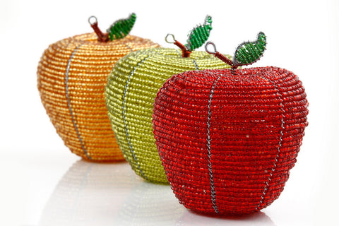 Large Red, Green, Gold Apples handmade by artisans in Africa