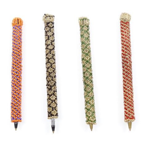Beaded Pen Cover with Pen